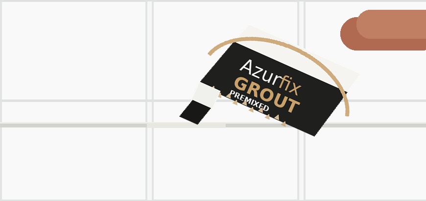 Apply the grout reviver